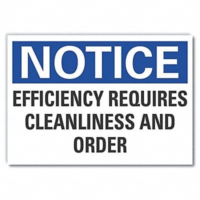 Cleaning Notice Rflct Label 7inx10in