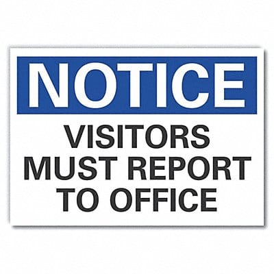 Visitors Notice Lbl 3 1/2x5in Polyester