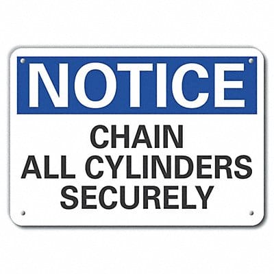 Rflct Cyl Handling Notice Sign 7x10in