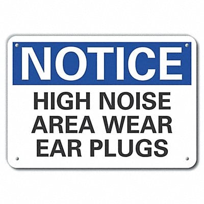 Alum Hearing Notice Sign 7x10in Alum