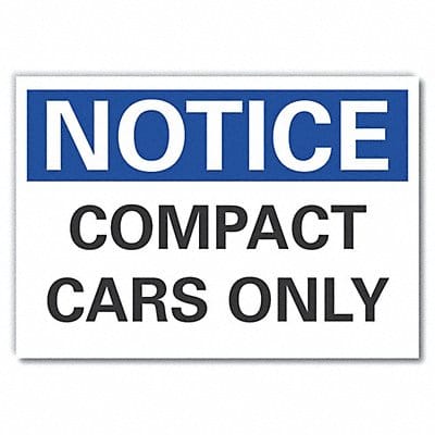 Parking Notice Label 7inx10in Polyester