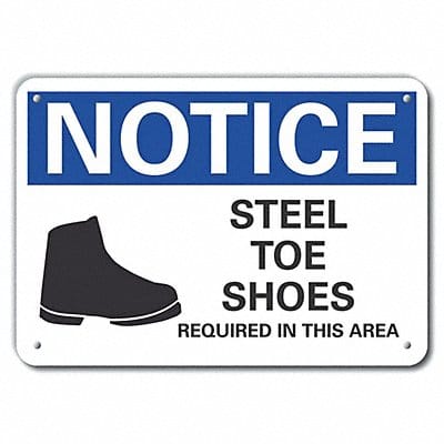 Foot Notice Sign 10inx14in Aluminum