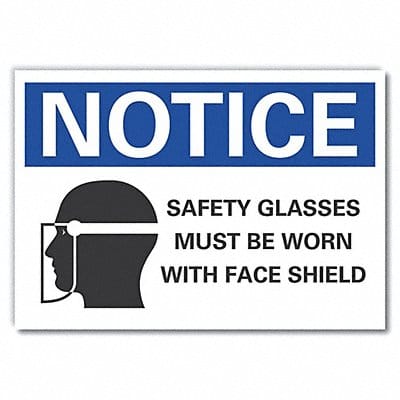 Eye Notice Label 7inx10in Polyester