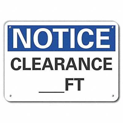 Rflct Clearance Notice Sign 7x10in Alum