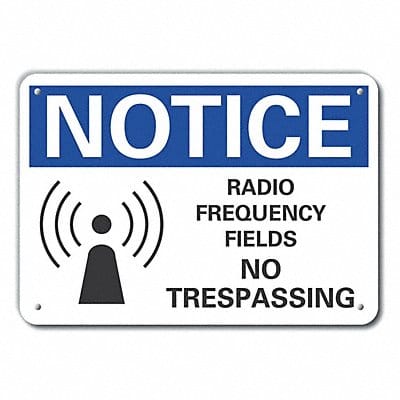 Rflct Radio Fields Notice Sign 7x10in