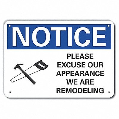 Constructn Area Notice Sign 10x14in Alum