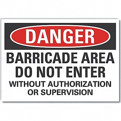 Dont Enter Danger Lbl 7x10in Polyester