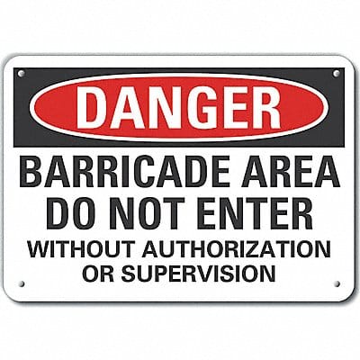 Danger Sign 7 in x 10 in Aluminum