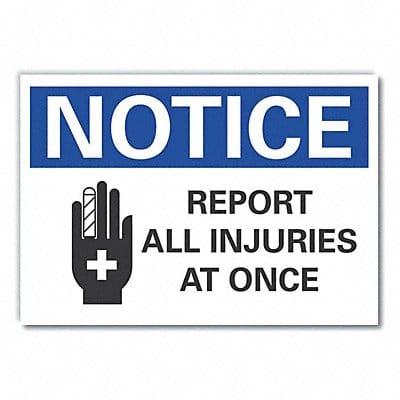 Accident Reporting Notice Label 3.5x5in