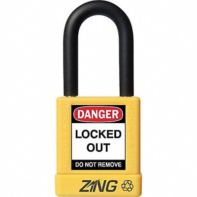 K7489 Lockout Padlock KA Yellow 1-3/4 H