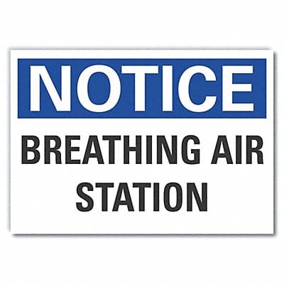 Breathng Apparatus Notice Lbl 3 1/2x5in