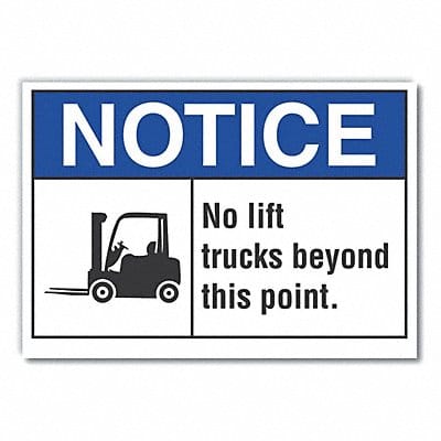 Lift Truck Traffic Notice Lbl 7x10in