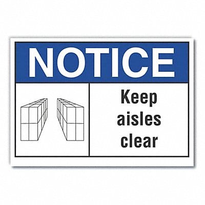 Keep Clear Notice Rflctv Label 7x10in