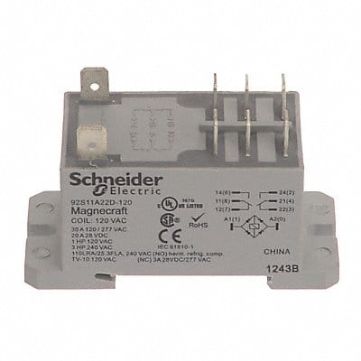 H8136 Enclosed Power Relay 8 Pin 120VAC DPDT