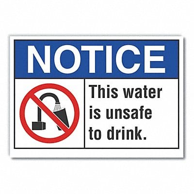 Potable Water Notice Lbl 7x10in Polyest