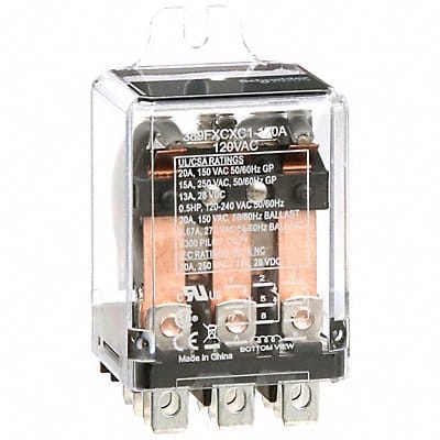 H8093 Enclosed Power Relay 3PDT 20A 120VAC