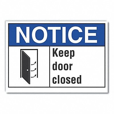 Door Instrction Notice Lbl 7x10in Polyes