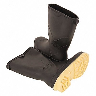 Rain Boot PVC Child Black/Tan Size9 PR