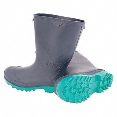 Rain Boot PVC Youth Blue/Grn Size06 PR