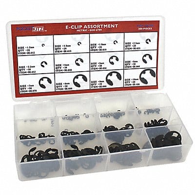 E-Clip Retaining Ring Kit CS PH M300pcs.