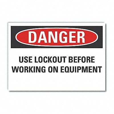 Lockout Tagout DangerLbl 3.5x5in Polyest