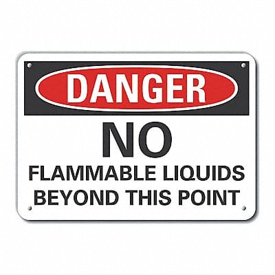 Rflct Flammable Mtrl Danger Sign 7x10in