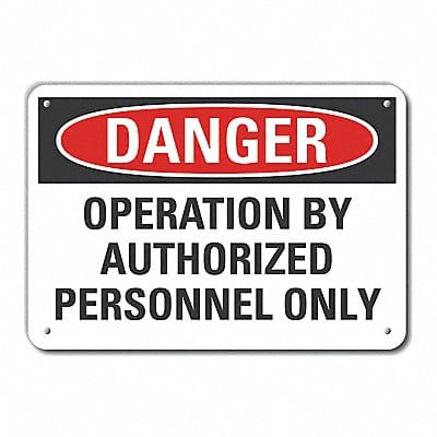 Rflct Mach Operation Danger Sign 10x14in