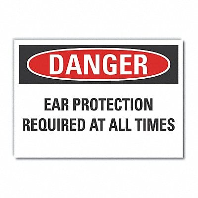 Hearing Danger Rflct Label 5inx7in