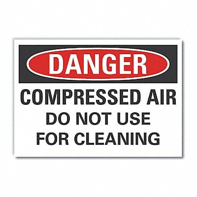 CompressAirDanger Lbl 10x14in Polyester