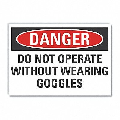 Eye Danger Label 10inx14in Polyester