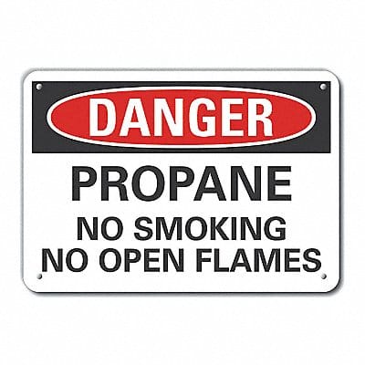 Danger Sign 7 in x 10 in Aluminum