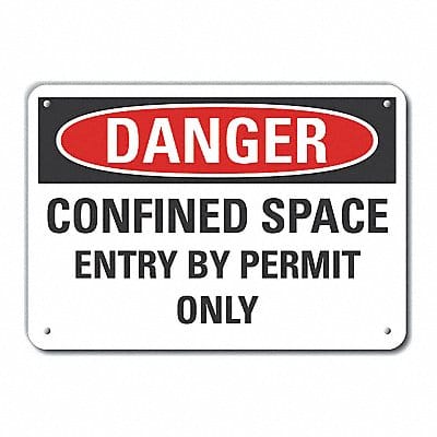 Danger Sign 7 in x 10 in Aluminum