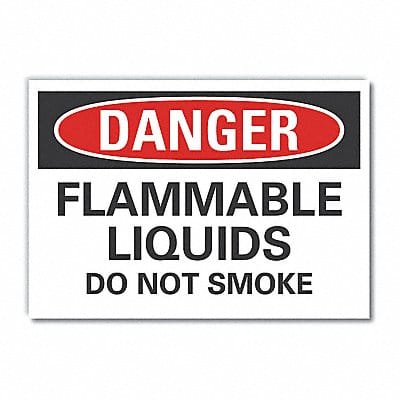 Flammable Liquid Danger Lbl 7x10in