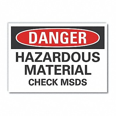 Hzrdous Mtrl Danger Lbl 3.5x5in Polyest