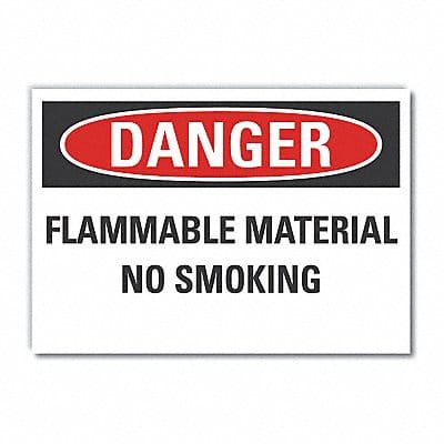 Flammable Mtrl Danger Lbl 7x10in