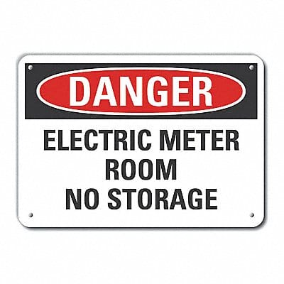 Rflct Elec Panel Dangr Sign 10x14in Alum