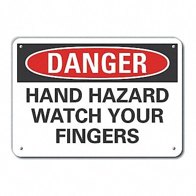 Alum Mach Operation Danger Sign 10x14in