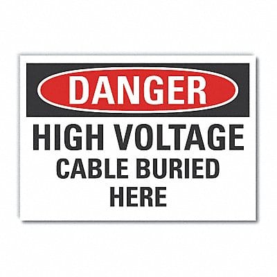 High Voltage Danger Lbl 7x10in Polyest