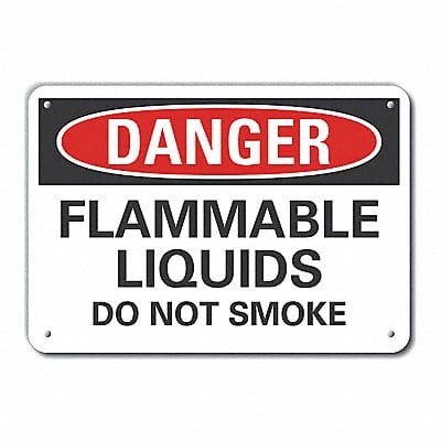 Alum Flammable Liquid DangerSign 10x14in