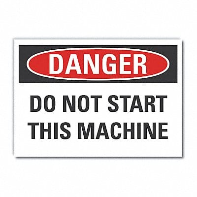 Machine Operat Danger Rflct Lbl 7x10in