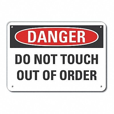 Danger Sign 7 in x 10 in Aluminum