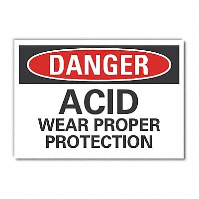 Acid Danger Rflct Label 5 in x 7 in