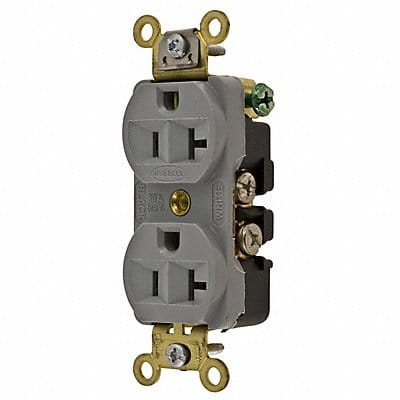 Receptacle Gray 20 A 2P3W Back Side 1PK