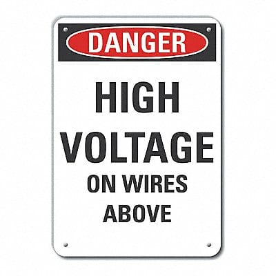 High Voltage Danger Sign 10inx7in Alum