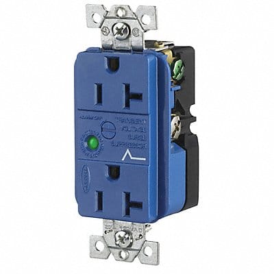 Receptacle Blue 20 A 2P3W Back Side 1PK