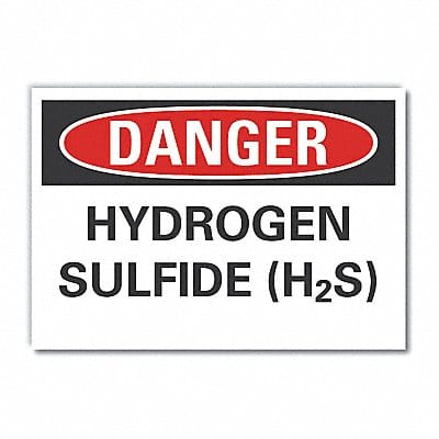 Hydrogen Sulfide Rflct Lbl 5x7in