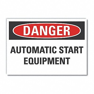 Auto Equipment Danger Lbl 5x7in Polyest