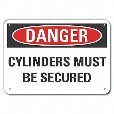 Rflct Cyl Handling Danger Sign 7x10in