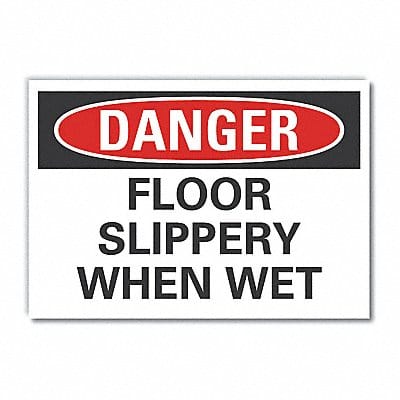 SlipperyFloor DangerLbl 10x14in Polyest