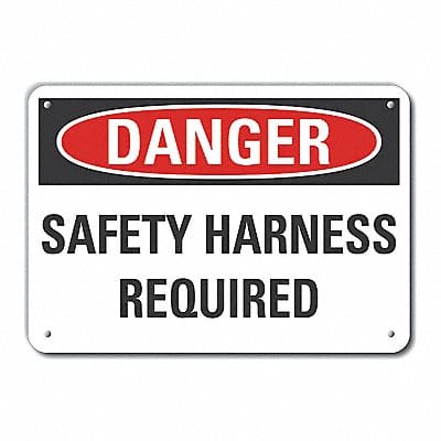 Fall Danger Sign 10inx14in Aluminum